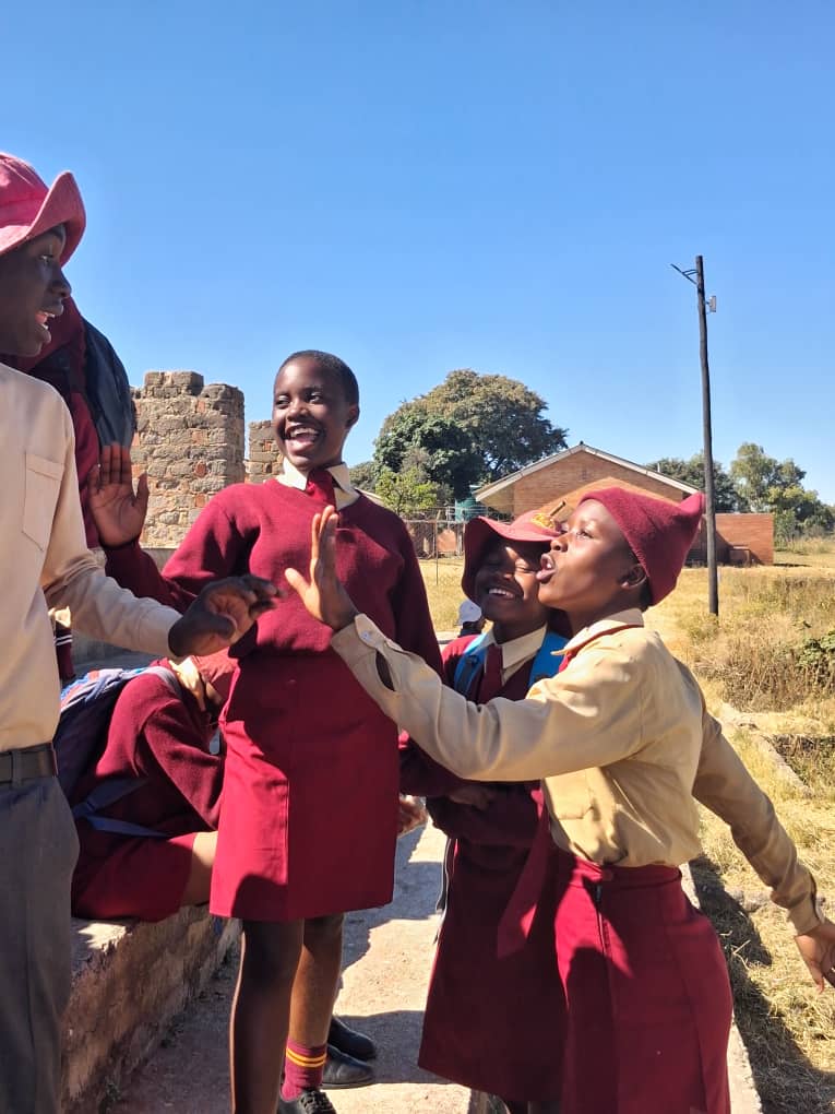 Young learners sharing a joyful moment