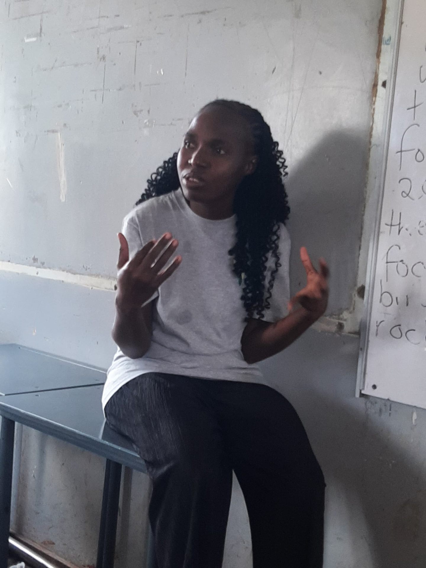 Facilitator leading a classroom dialogue